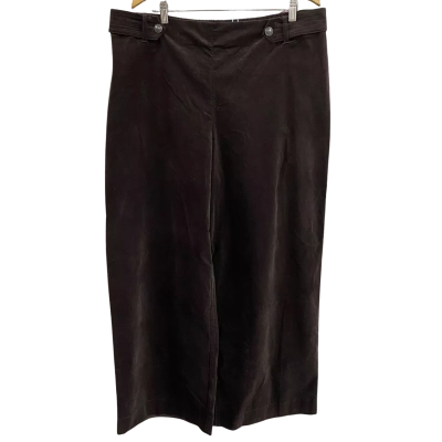 Blue Illusion Womens  Size 3L Wide Leg Velvet Pants Chocolate