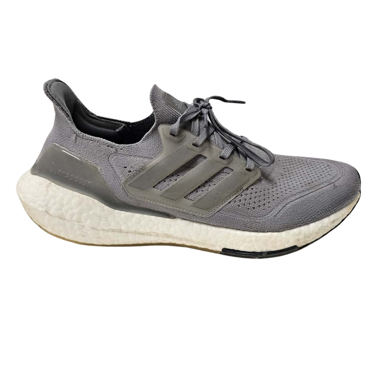 Adidas Mens Size 9 Ultraboost 21 LowTop Sneakers Grey (s)
