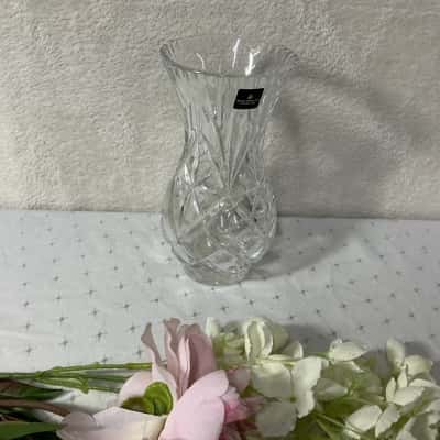 Royal Doulton Decorative Crystal Cut Glass Vase