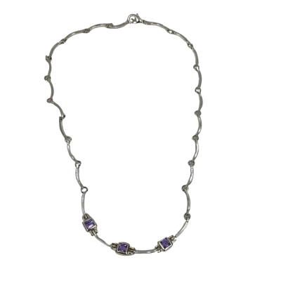 Unbranded Women's Short Necklace Purple 
