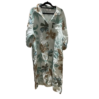 Bottega Moda Womens  Size 12 Long Sleeve Dress Floral / Green 
