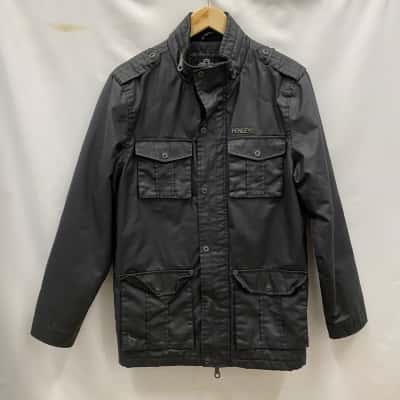 Henleys Mens Jacket Size 2 Black RRP$130