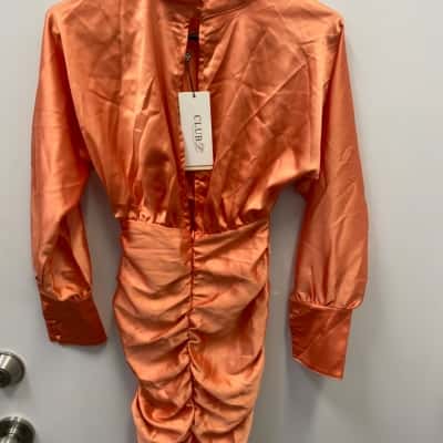  Womens  Size S Casual Dress Orange 