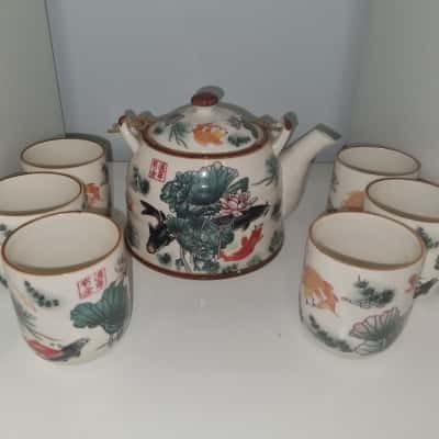 Mozeo  Ceramic Tea Pot with 6 cups