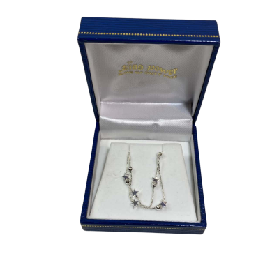Sterling Silver Star Bracelet, Two Strand Bracelet