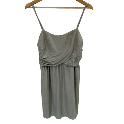 Bariano Womens  Size 8 Sleeveless Mini Dress Green / Silver 