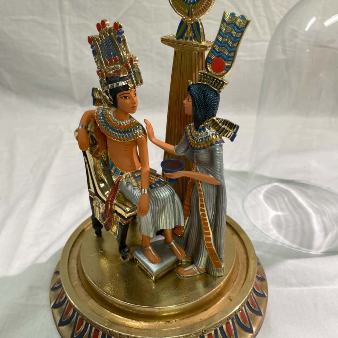 The Pharaoh & his Queen The Franklin Mint hand painted LE Figure