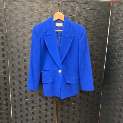 Anthea Crawford Womens  Size 8 Blazer Blue 