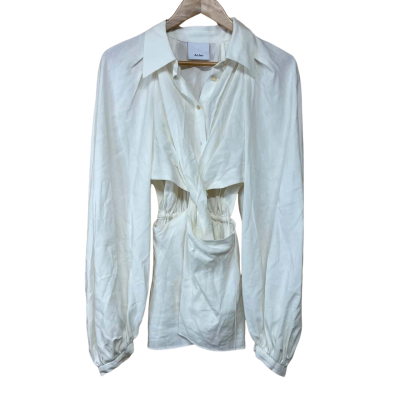 Acler Linen Blend Long Sleeve Dress - Size 8
