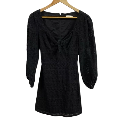 Kookai Womens  Size 36 Serena Broderie Mini Dress Black 
