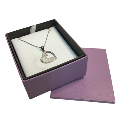  Womens S/Silver Heart Pendant 