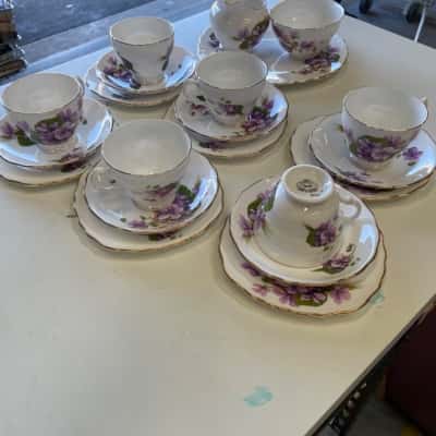 Fine bone china tea set florals 