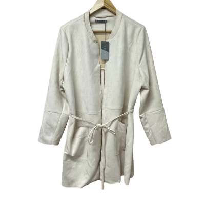 BNWT Katies Women's Size 18 Beige Soft Suedette Jacket with tie