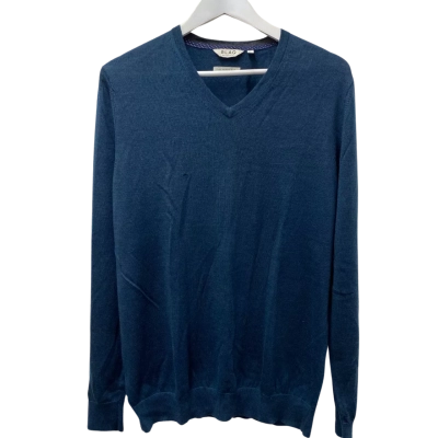 Blaq Mens  Size L Sweatshirt Teal - 100% Fine Merino Wool
