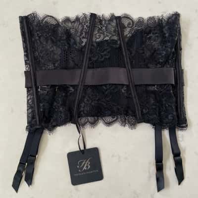 Honey Birdette Womens Suspender Size S Black NEW with Tags