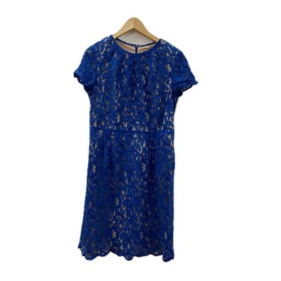 Adrianna Papell Womens Lace Dress Size 14 Blue 