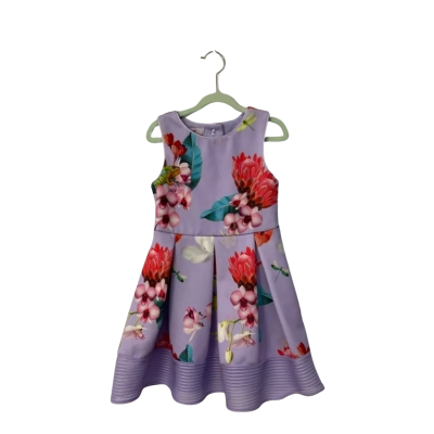 Ted Baker Kids Flower Dress Size 4 Purple 