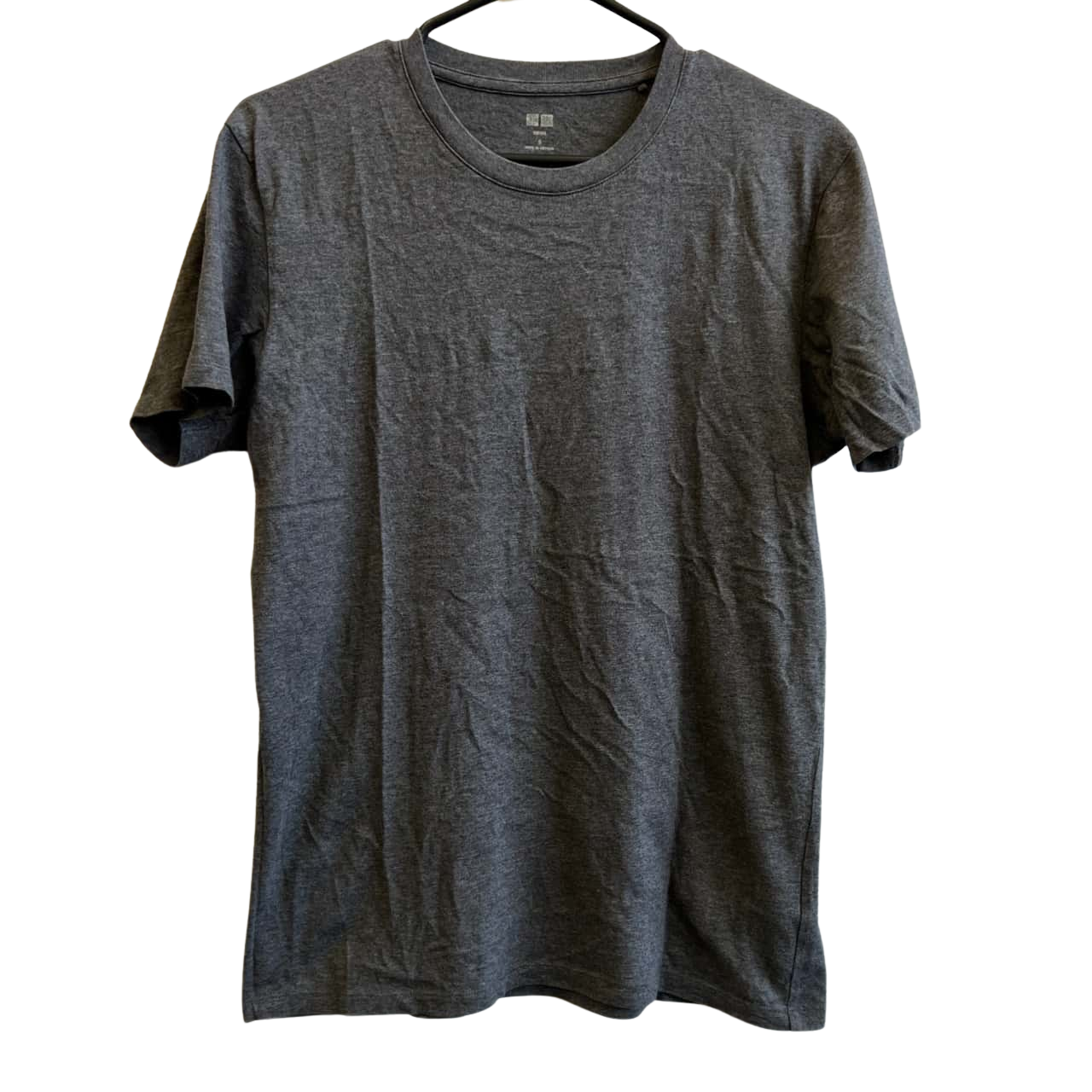 Uniqlo Mens Size S Short Sleeve Cotton Crewneck Tee Grey (s)