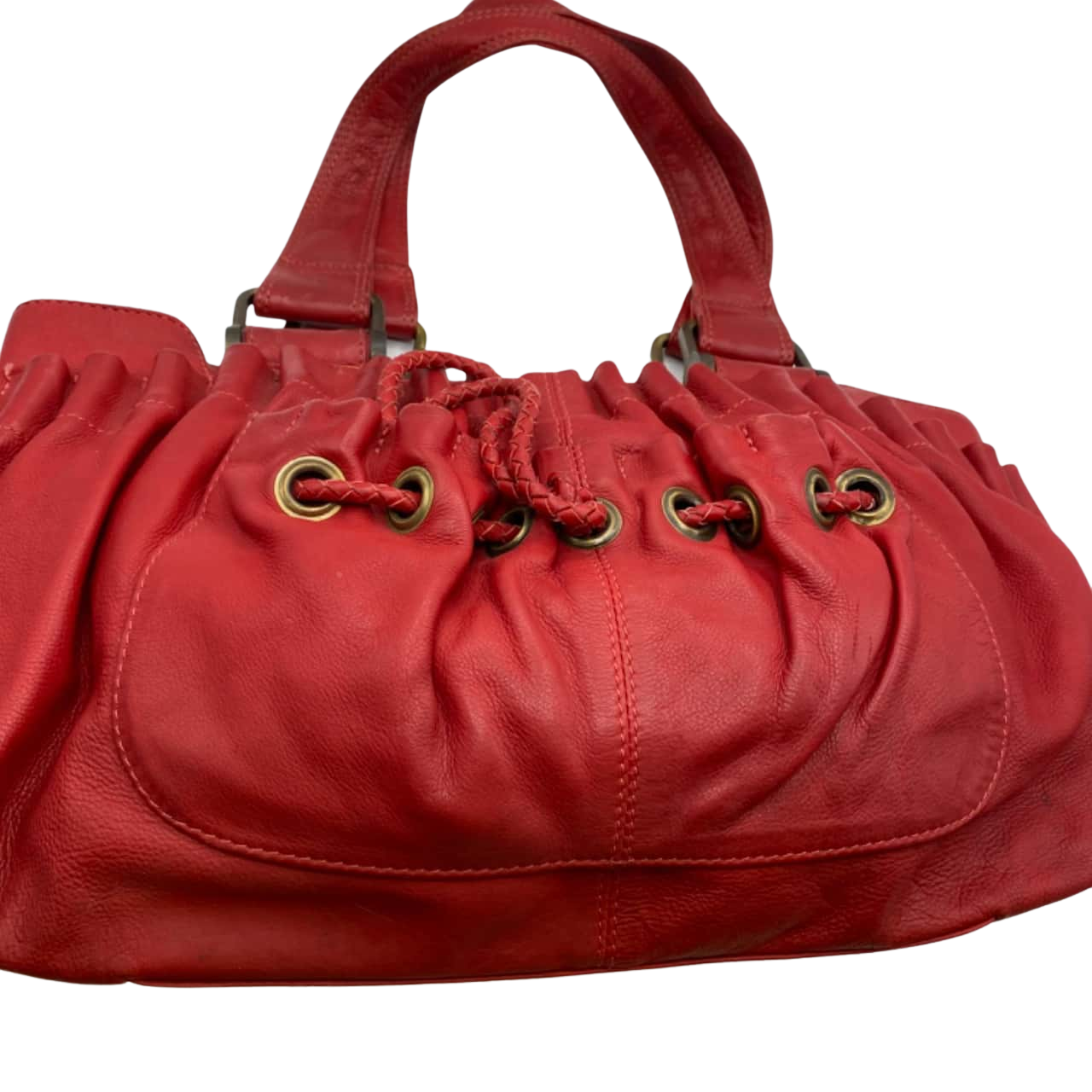 Vintage Dune London Womens Large Leather Quality Handbag Red