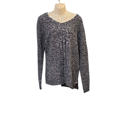 Katies Womens  Size XL Long Sleeve Shirt / V-Neck Top Blue / Navy Blue 