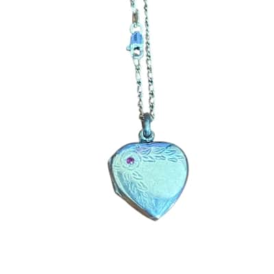 925 vintage heart locket 