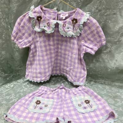 Seed Heritage Kids  Size 7 Shorts / Tops & T-shirts Purple / White 
