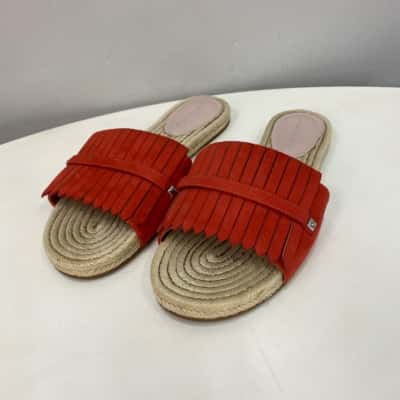 Charles & Keith Womens  Size 39 / 8 / 8.5 Sandals Burnt Orange / Natural 