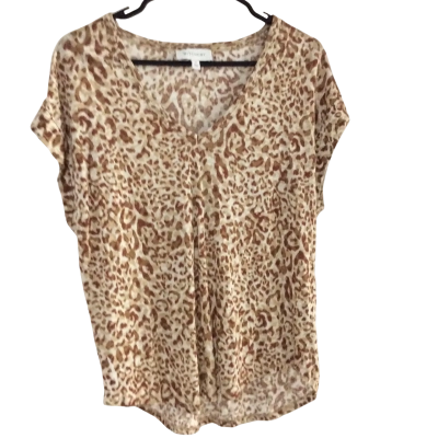 Witchery Womens  Size M Short Sleeve Top Brown / Camouflage / Khaki / Pattern 