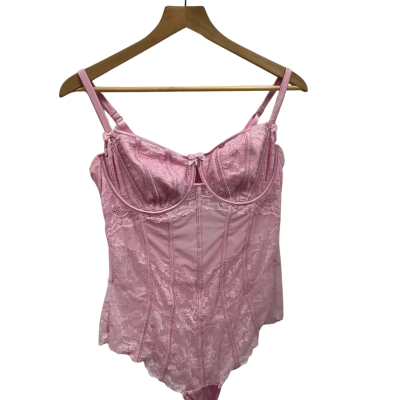 Bras N Things Womens  Size 16D/DD Bodysuit Pink  