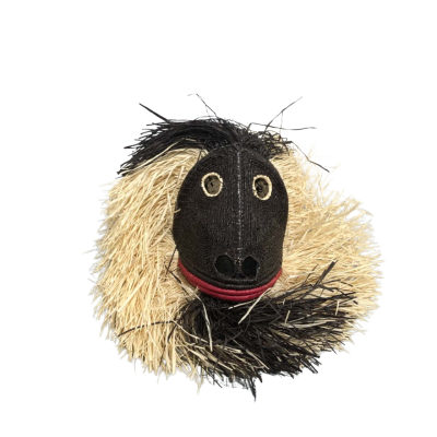 Dark Brown/ Cream Coloured Money Mask With Red Lips 