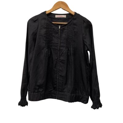  Womens little fuchsia  Size M Bomber Jacket Black  