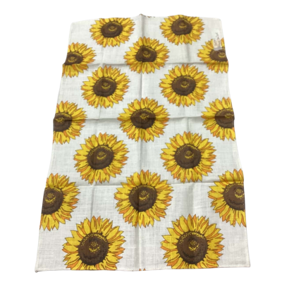 Sunflower Linen Tea Towel