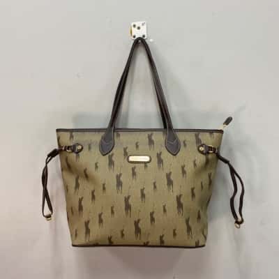 Polo Santa Roberta Womens Tote Bag Beige / Brown 