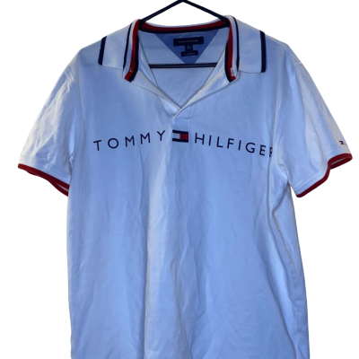 Tommy Hilfiger Mens  Size XL Checked Shirt White 