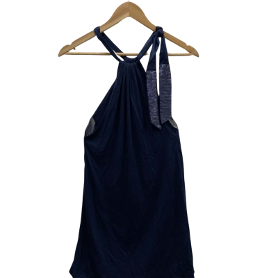 Armani Jeans Womens Size 6 Halter Neck Top Navy Blue RRP $149.00