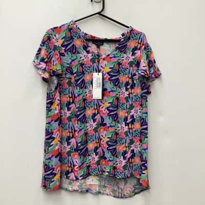 NEW - Gordon Smith Womens  Size 16 Blouse Floral / Multicoloured 
