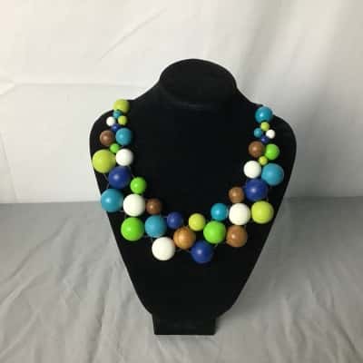 Selection of 3  Womens Beaded Necklaces in Shades of Blue & Green 