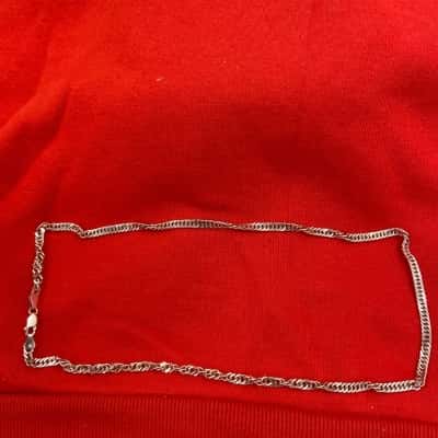 Twisted curb  Necklace 925 marked