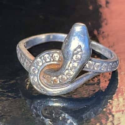  Women's Ring Snake design Marked 925