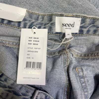 Seed Heritage Womens Wide Leg Jeans Size 16 Blue 