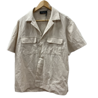 White Fox Mens  Size S/M Beige Button-Up Shirt