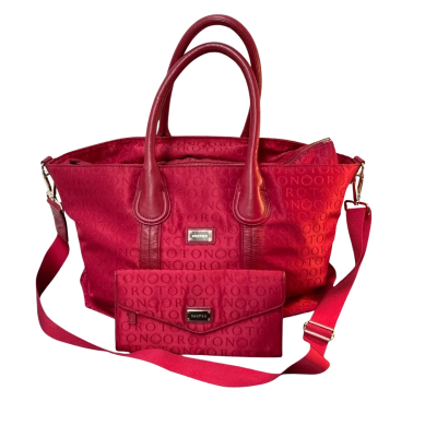 OROTON Red Tote + Clutch 