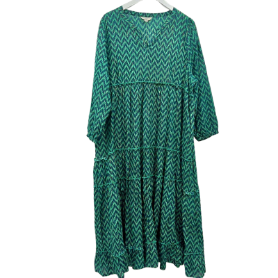 Adrift Green Pattern Dress Size 2XL