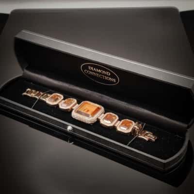 Superb Rose Gold Plated Watch With Austrian Crystals & Japanese Movement