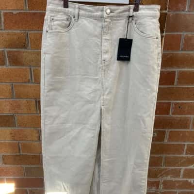 Decjuba Womens  Size 16 Maxi Skirt Cream 