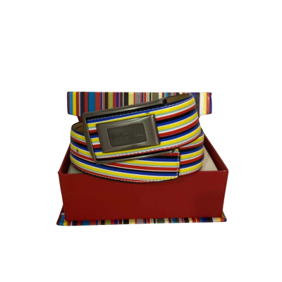 Unisex Paul Smith ‘Signature Stripe’ Leather Belt