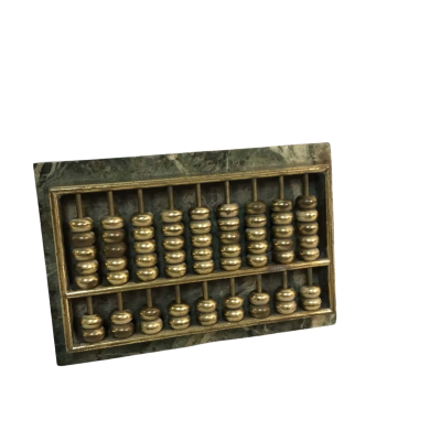 Vintage small Granite & Brass Chinese Abacus