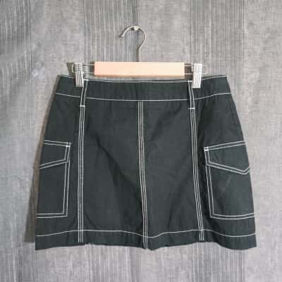 New With Tags Womens First MSE Black Cargo Skirt Size XS Black  