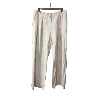 Veronika Maine Womens Size 16 Cream Wide Leg Pants (new)