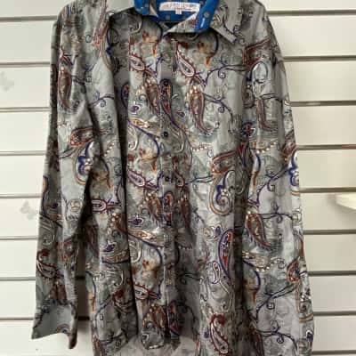  John Lennon Size 4XL Business Shirt Grey 